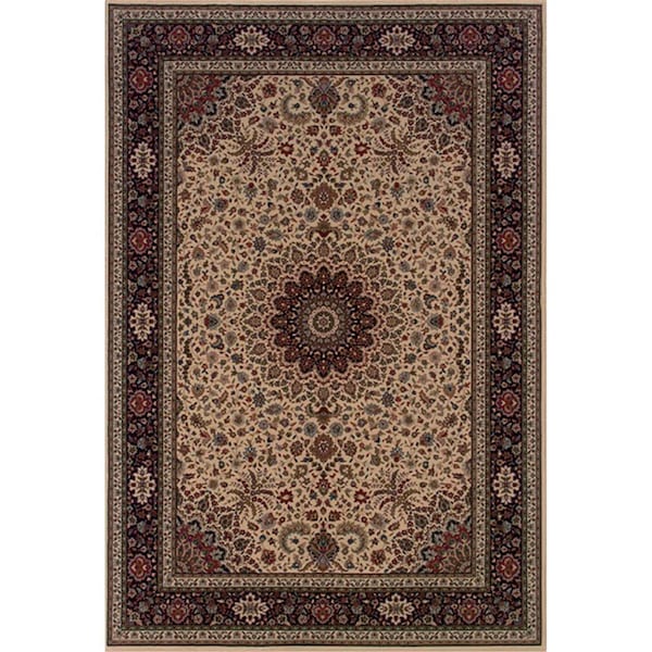 Sphinx By Oriental Weavers Area Rugs, Ariana 095I8 8' Round Round - Ivory/ Black-Polypropylene A095I8240240ST - main